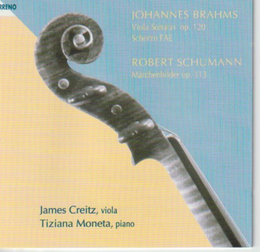 Brahms & Schumann — Works for Viola and Piano, alternate cover
